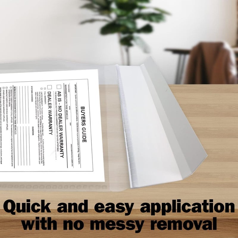 Versa-Tags Form Holder, Buyers Guide Holder, Buyers Guide Window Hangers, Buyers Guide Window Holder for Car Dealership, Forms Holder, 9” x 13” Clear Plastic Pouch, Packaged 50 Per Pack - Image 4